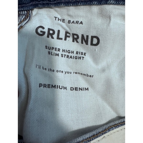GRLFRND THE SARA SUPER HIGH‎ RISE SLIM STRAIGHT SIZE 26 - Picture 7 of 7
